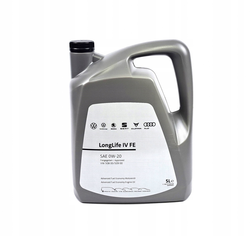 Originální motorový olej LongLife IV 0W20 5L pro Škoda, Vw, Seat, Audi