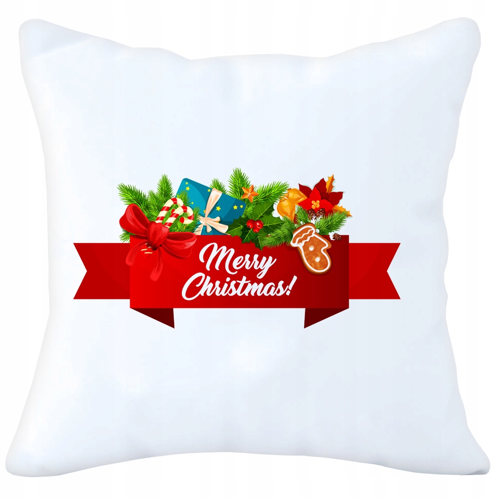 POSZEWKA DEKORACYJNA 40x40 ŚWIĄTECZNA Z NADRUKIEM