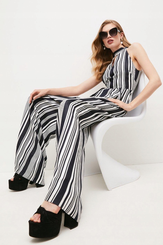 Karen Millen Elegantní Kombinéza Námořnická Modrá 40 1MWN