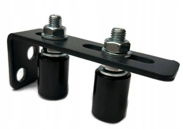 PROWADZENIE GÓRNE REGULOWANE z kątownikiem Gwint M12 ANTRACYT MAT RAL 7016