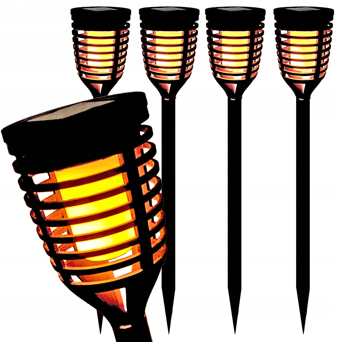 

4x Lampa Solarna Efekt Płomienia Pochodnia _41cm