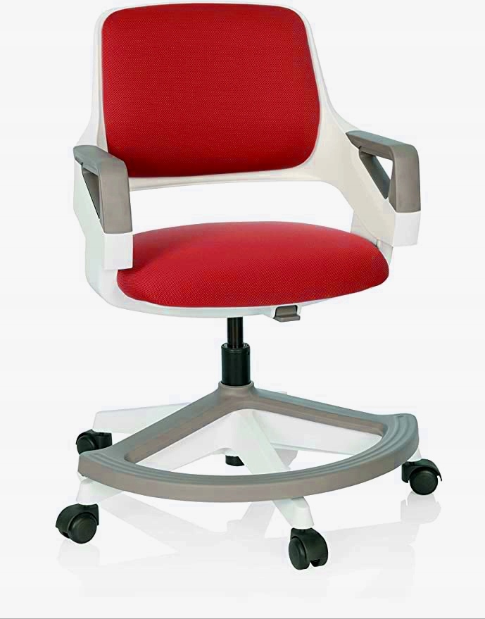 Fotel ROOKEE szkolne krzesło czerwony ergonomiczne