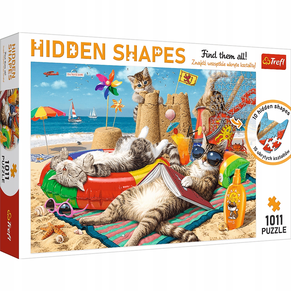 

10674 Trefl Puzzle 1011 El. Ukryte Kształty Kocie