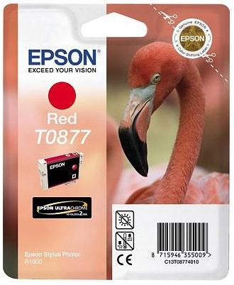 TUSZ ORYGINAŁ EPSON T0877 RED R1900 Pojemność 11.4 ml