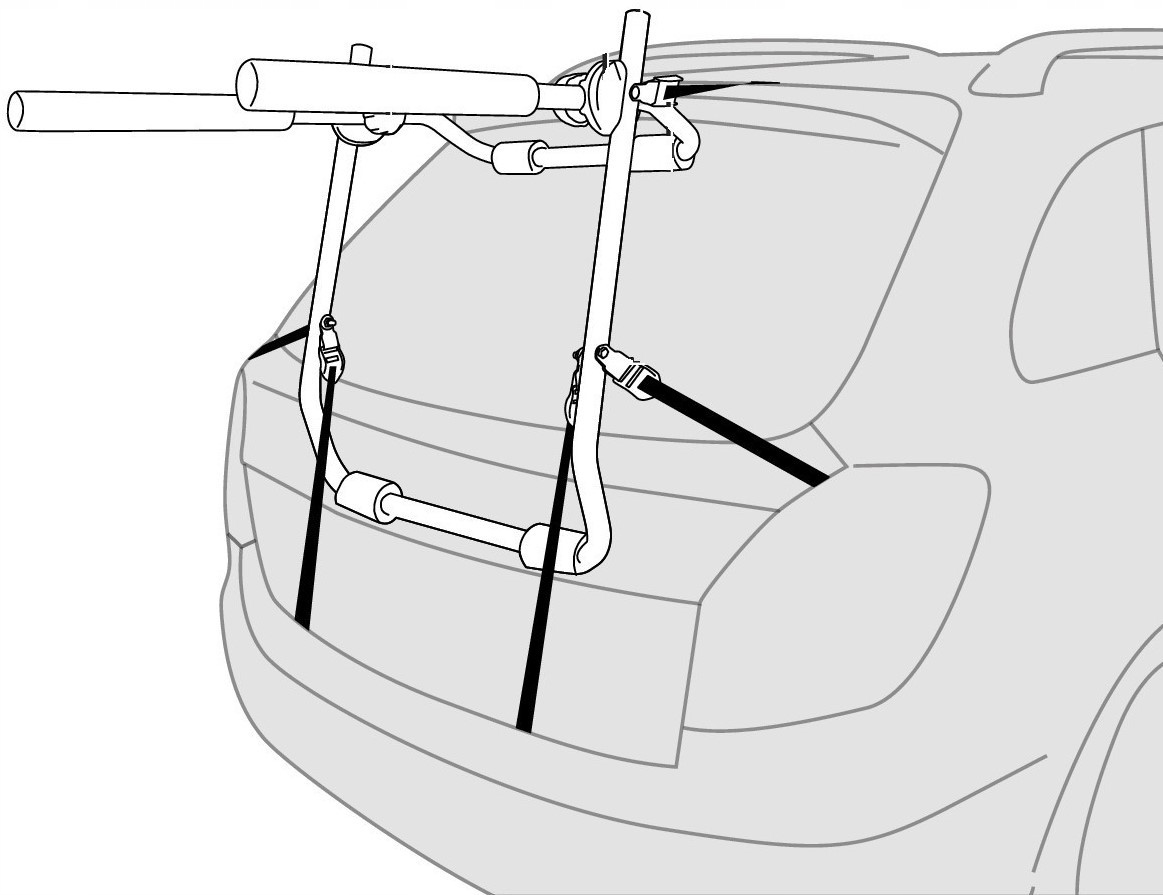 BAGAZNIK NA 3 ROWERY UCHWYT ROWEROWY NA KLAPE AUTA For the car body hatchback estate sedan van