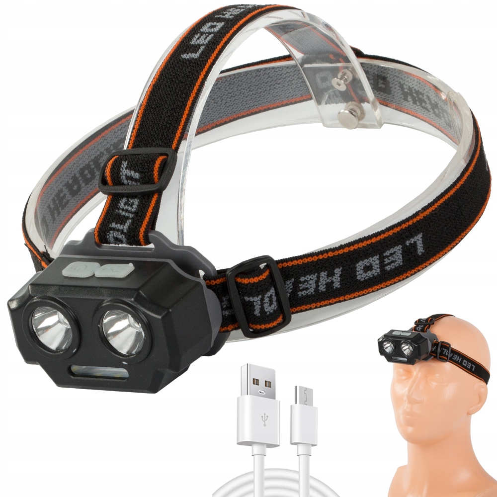 LATARKA CZOŁOWA CZOŁÓWKA LED XHP30 SMD AKUMUALTOR