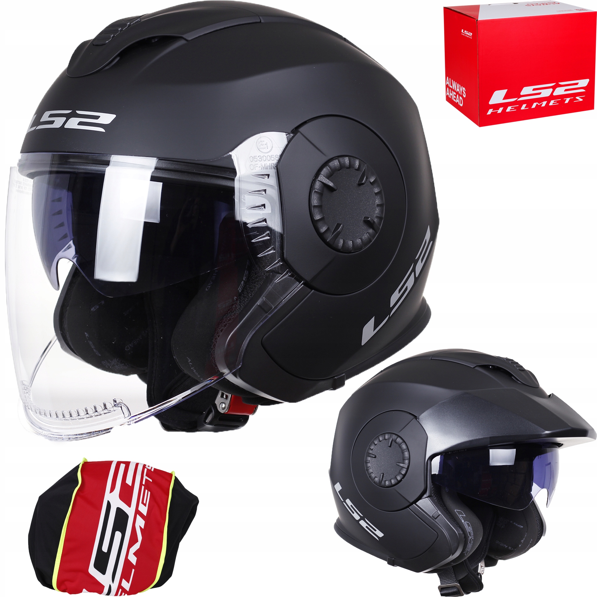 LS2 VERSO MATT BLACK OF570 KASK OTWARTY matowy