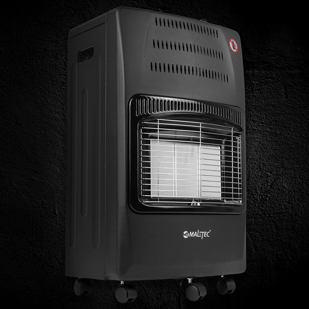 WYDAJNY PIECYK GAZOWY NA BUTLĘ GRZEJNIK WĄŻ REDUKTOR ZESTAW XXL 4,2kW Kolor czarny