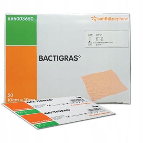

Opatrunek Antyseptyczny Bactigras 10x10 CM 1 Szt