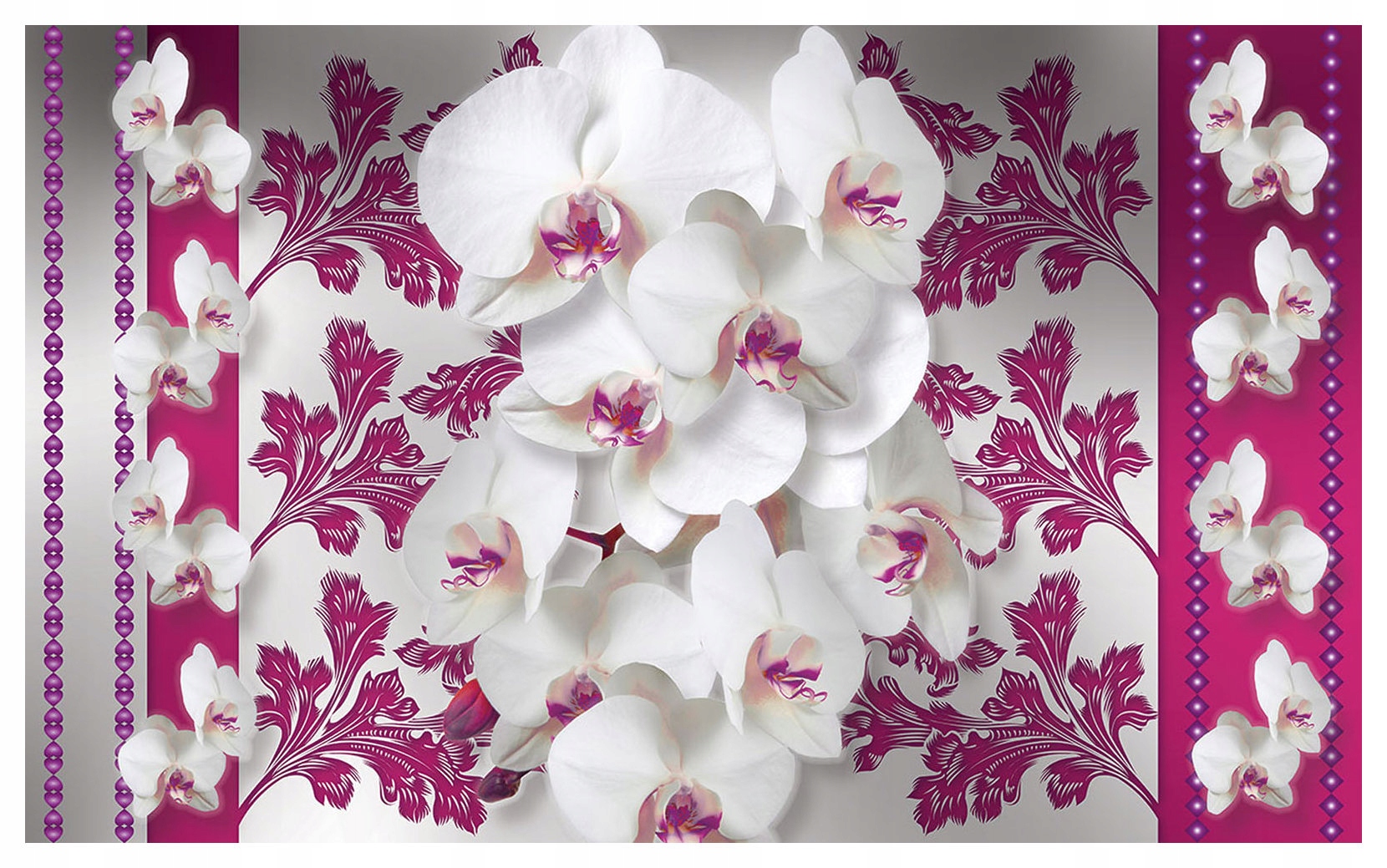 Fototapeta Orchideje jemnost a elegance na šedém pozadí 254x184 lepidlo