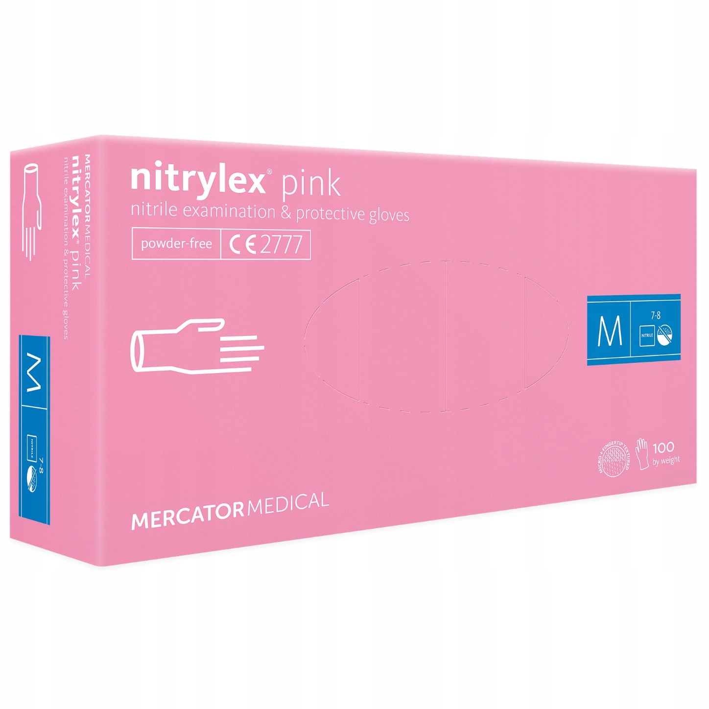 

Nitrylex Rękawiczki nitrylowe różowe 100 szt. M