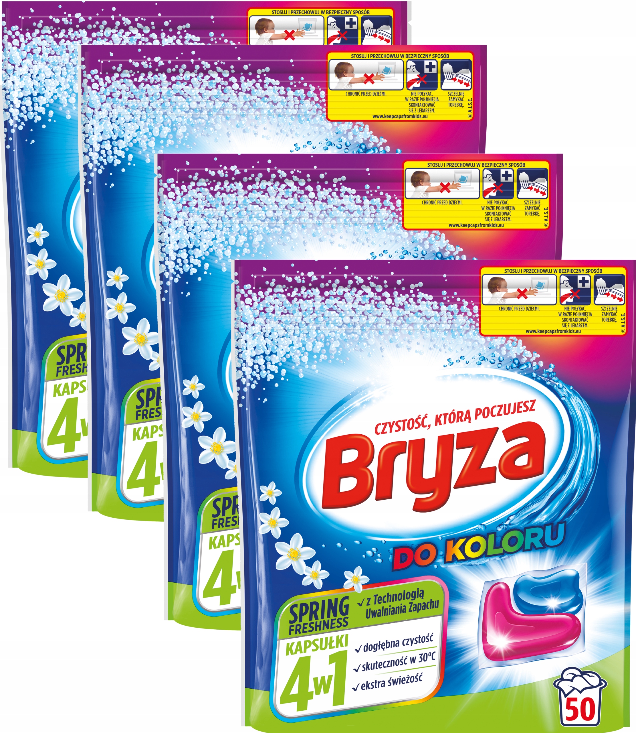 

Bryza 4W1 Kapsułki Do Prania Koloru Spring 4X50SZT