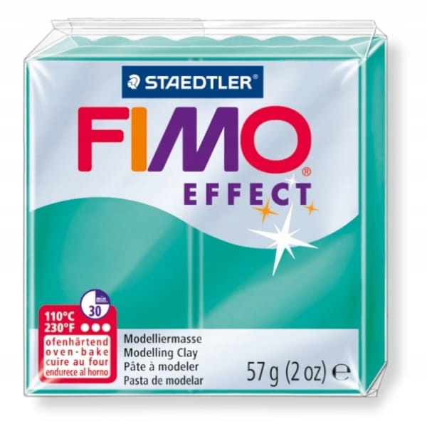 

Modelina Fimo Effect Transparentna kolor 504 green