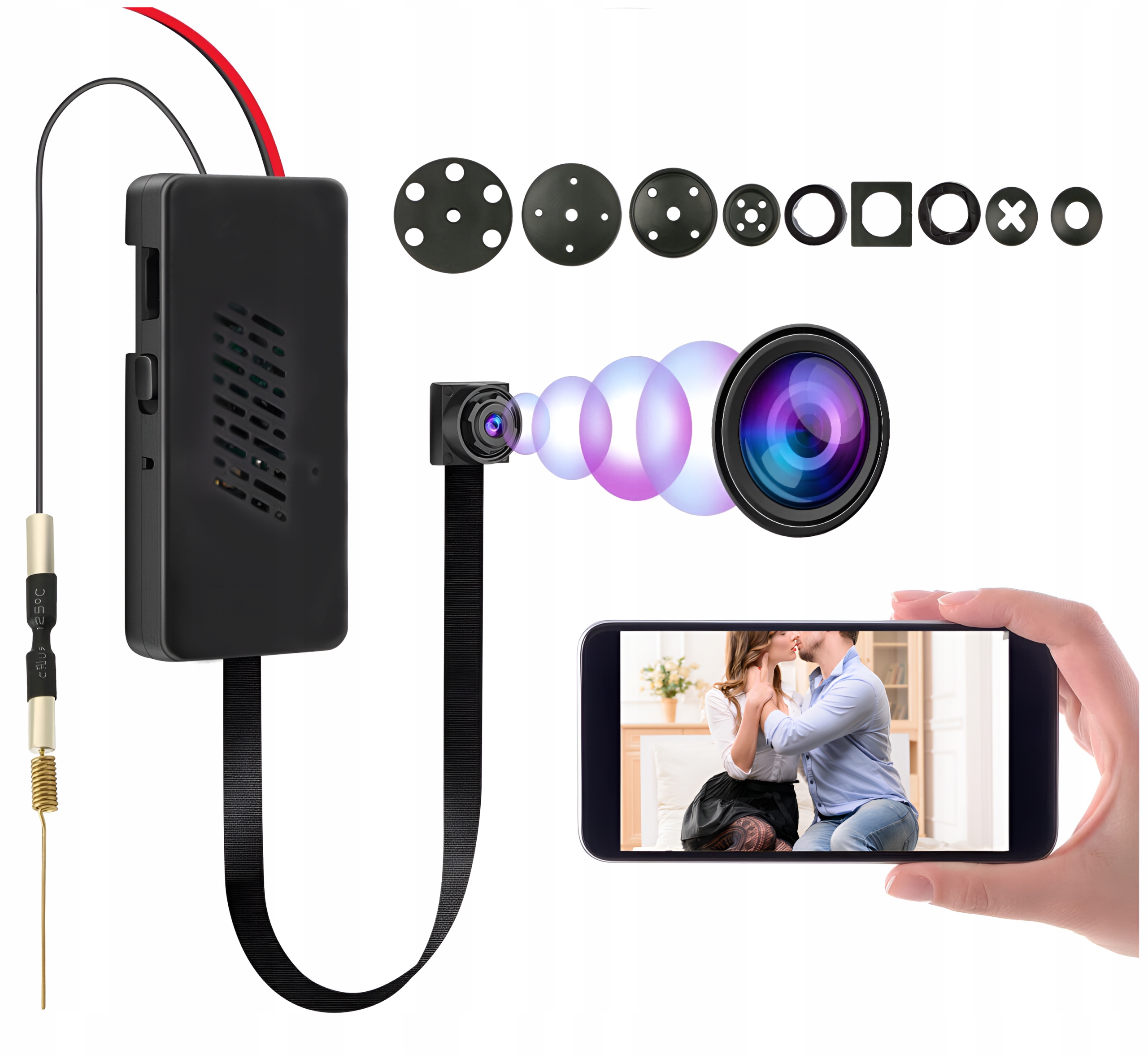 Mini Špionážní Kamera Skrytá Wifi Detekce Pohybu Vzdálený Náhled Na Telefon