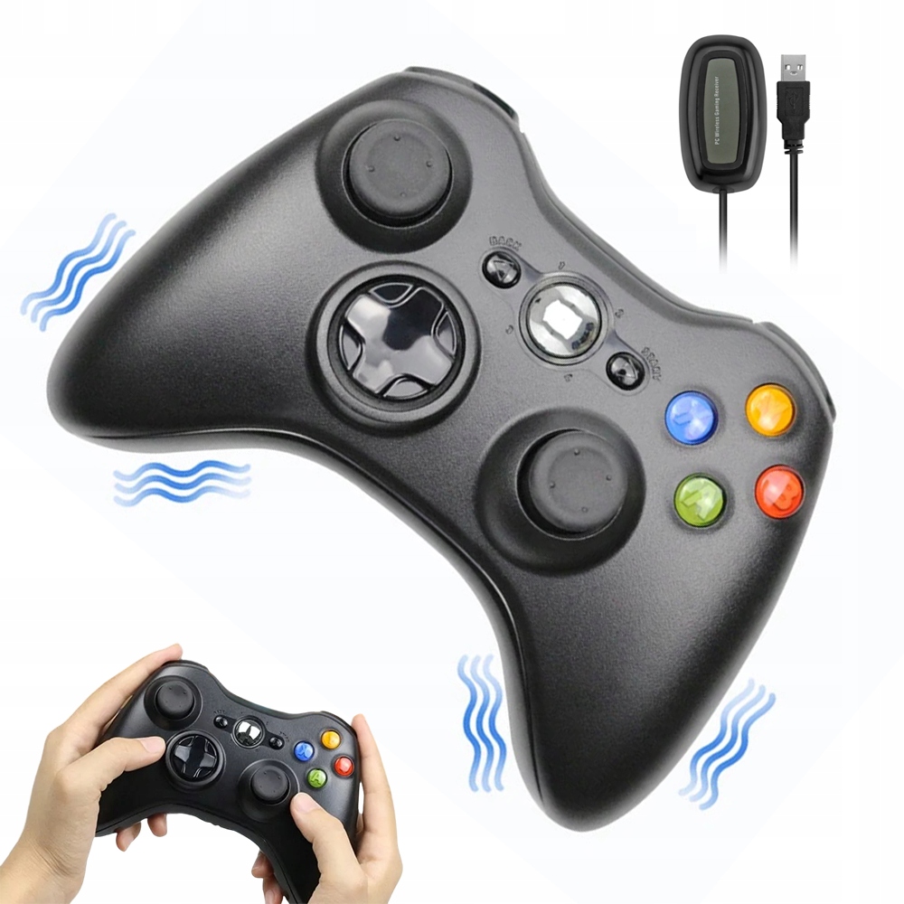 Gamepad Bezprzewodowy 2.4GHZ Do Xbox 360 Pc PS3 Ergonomiczny Design