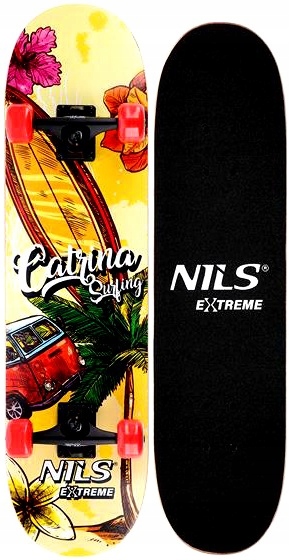 Deska Deskorolka Drewniana Klasyczna Skateboard ABEC-7 78x20 CM Pu 9 Warstw