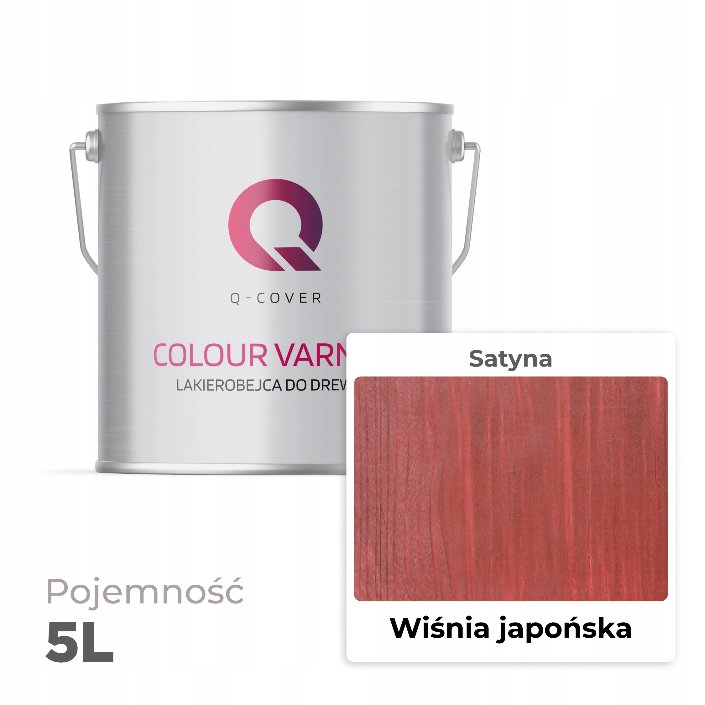 LAKIEROBEJCA DO DREWNA WIŚNIA JAPOŃSKA EXTRA LAZURA SATYNOWA LAZUR Pojemność 5 l