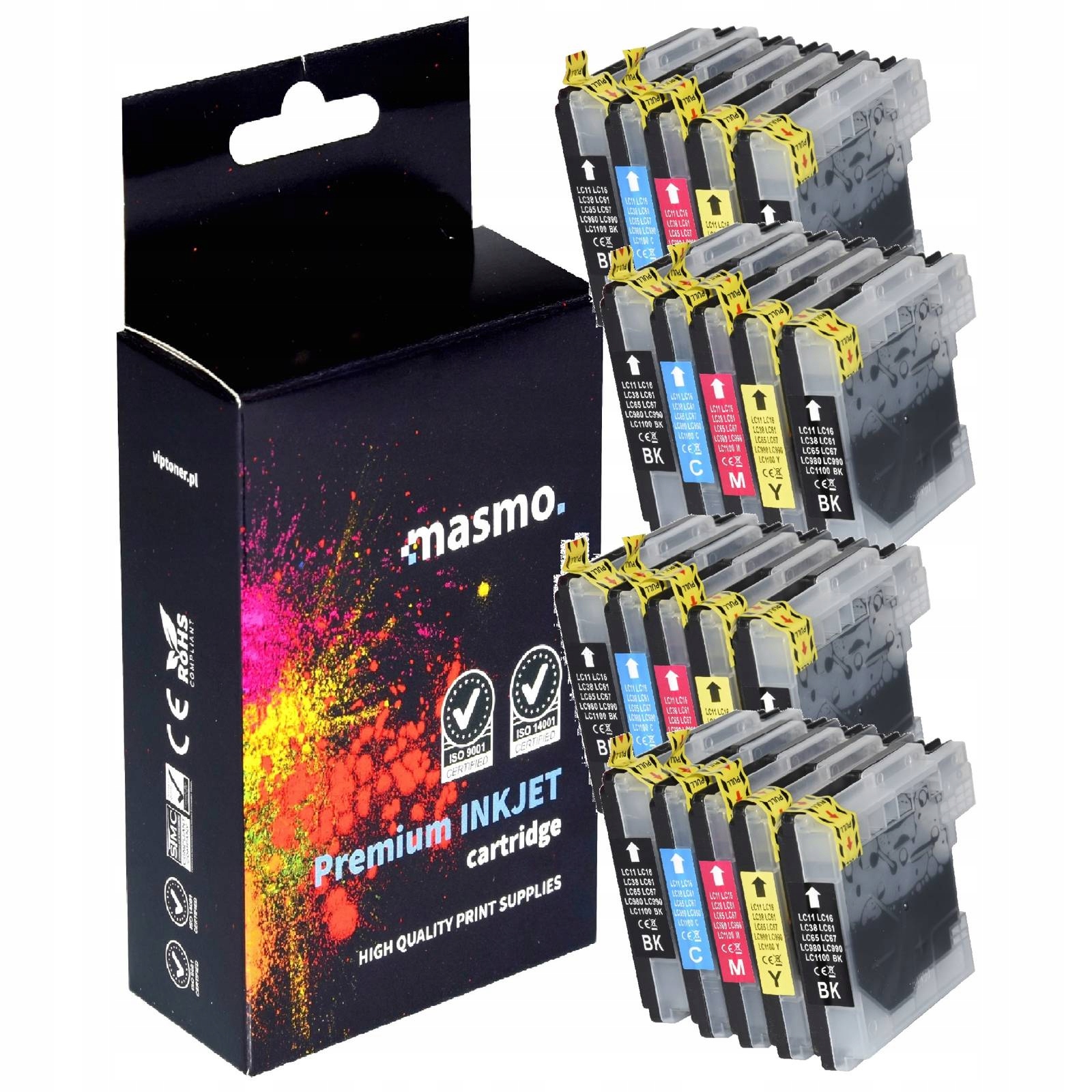 20x Inkoust pro Brother LC1100 LC980 DCP-145C 165C 375