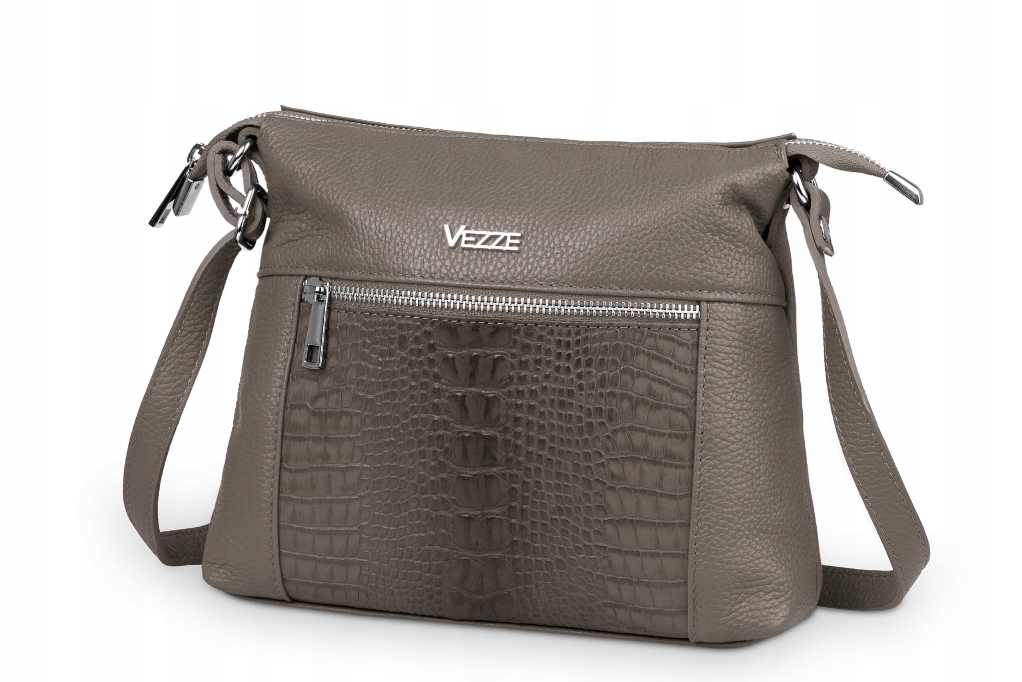 Kožená kabelka Vezze Selvaggia Taupe