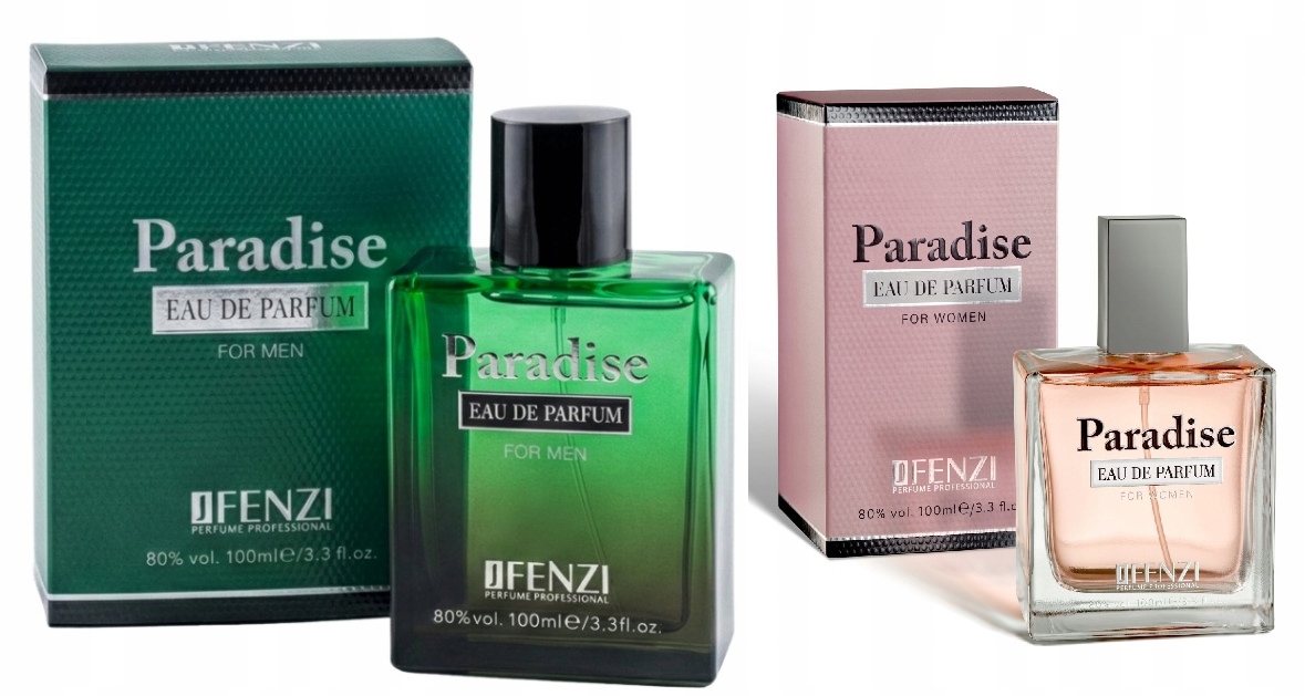 JFenzi Paradise For Men Women 2x100 ml parfémovaná voda Set