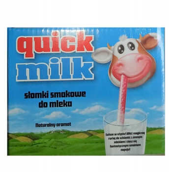 Levně 1x 600 g Felfoldi Quick Milk brčka na pití mléka 5 příchutí 100 ks