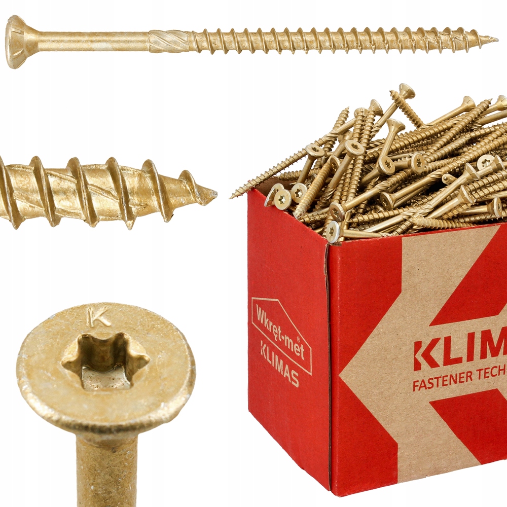 

Wkręty ciesielskie do drewna Torx 4,5x80 250szt