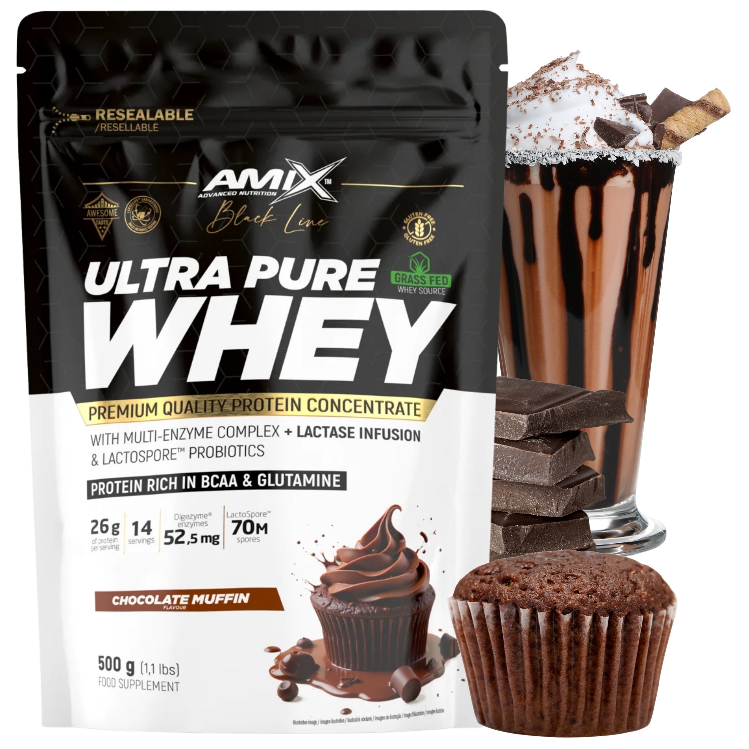 Syrovátkový Koncentrát Wpc Protein Čokoládová Ultra Pure Whey 500 g