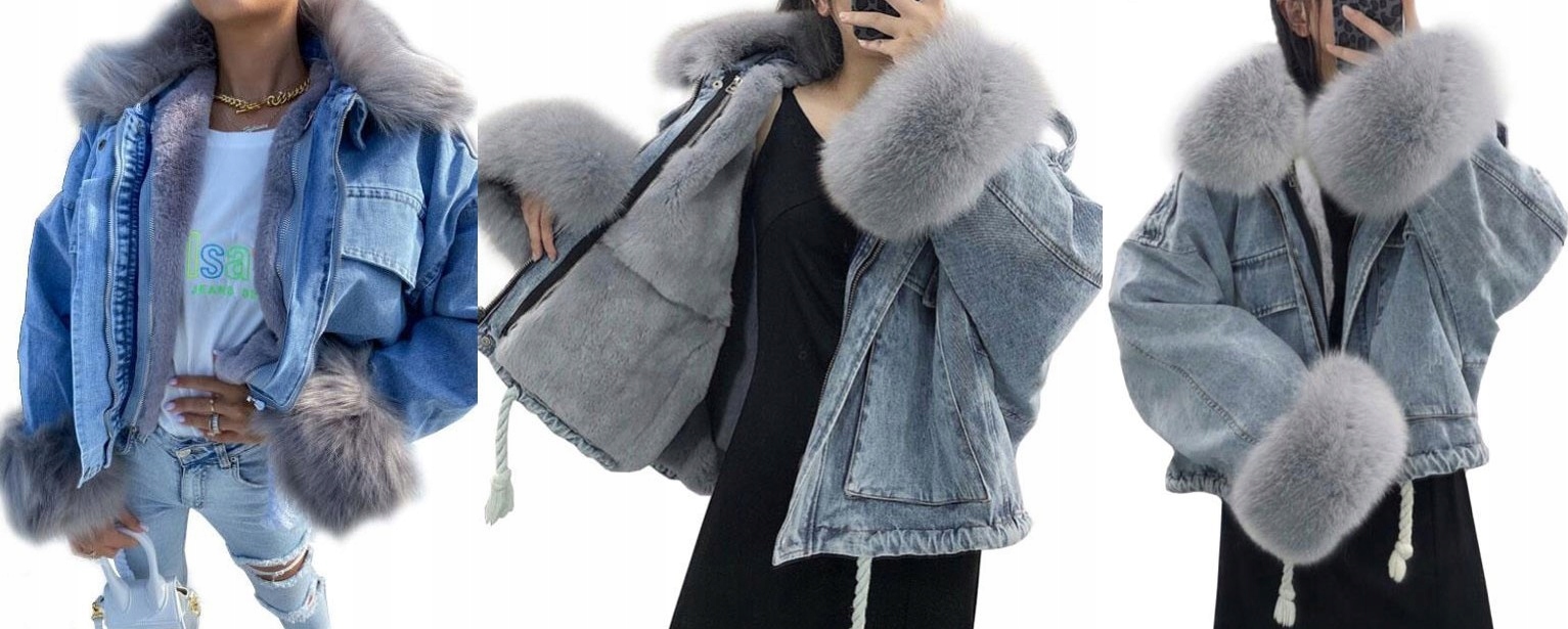 

Kurtka Jeansowa Z Futerkiem Katana Futerko Miś M