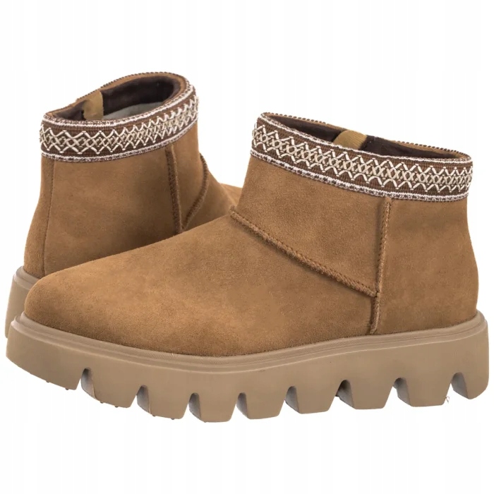 Dámské Zateplené Kožené Boty Kotníkové Boty Zimní Boty Rieker Hnědé W2074