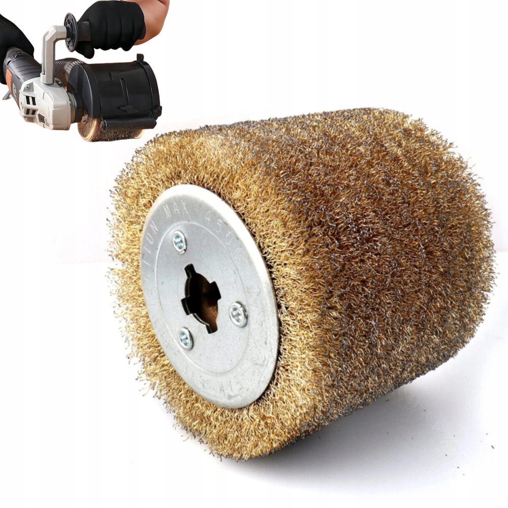 Válcový brusný drátěný kartáč z mosazi, satinovačka 0,3 mm Nový
