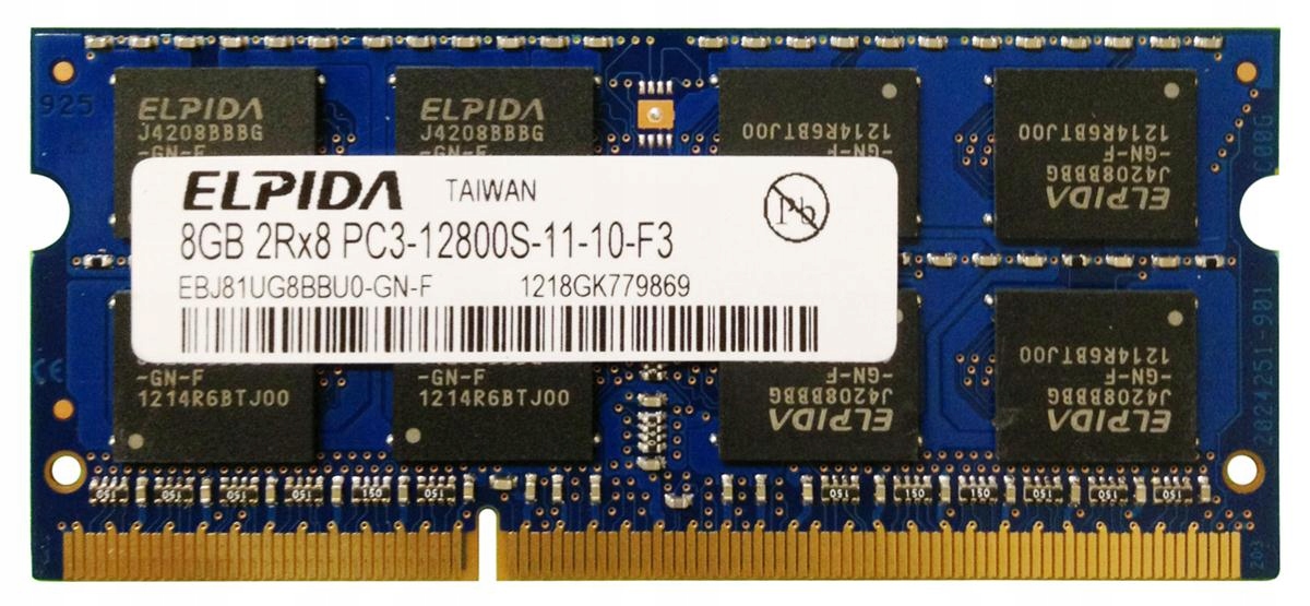 Nowa Pamięć Ram Elpida 8GB DDR3 1.5V 1600MHZ Sodimm