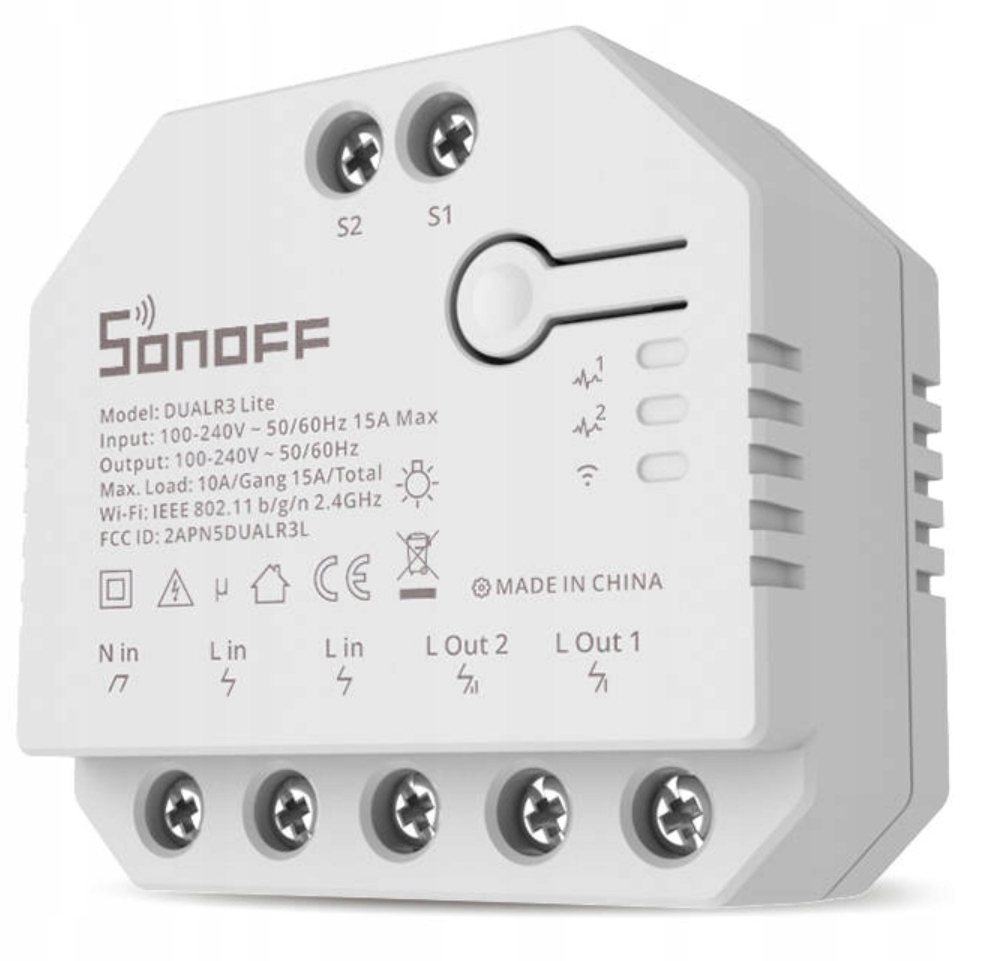 Sonoff DUAL R3 Lite WiFi Inteligentny Przełącznik 2 kanały eWeLink Kod producenta DUALR3 Lite