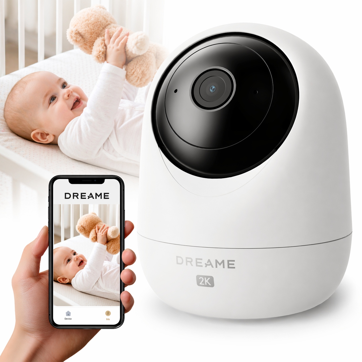 Ip Kamera Vnitřní Wi-fi Otočná 360° Chůvička 2K Dreame