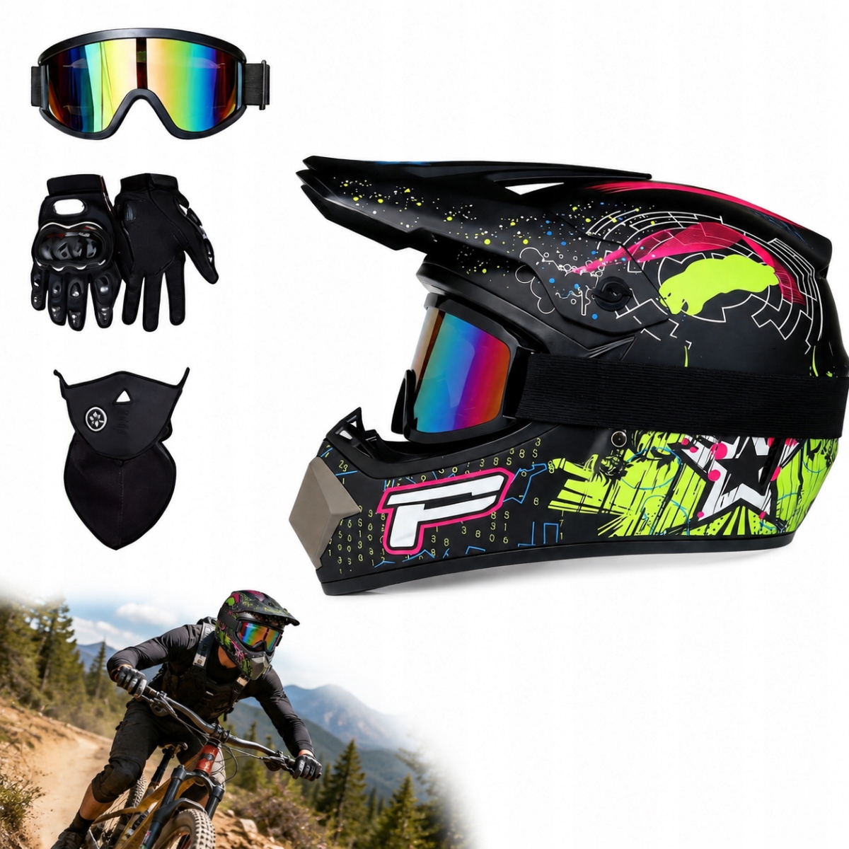 Kask Motocyklowy Crossowy Enduro Na Crossa Quada Motor 56-57 L