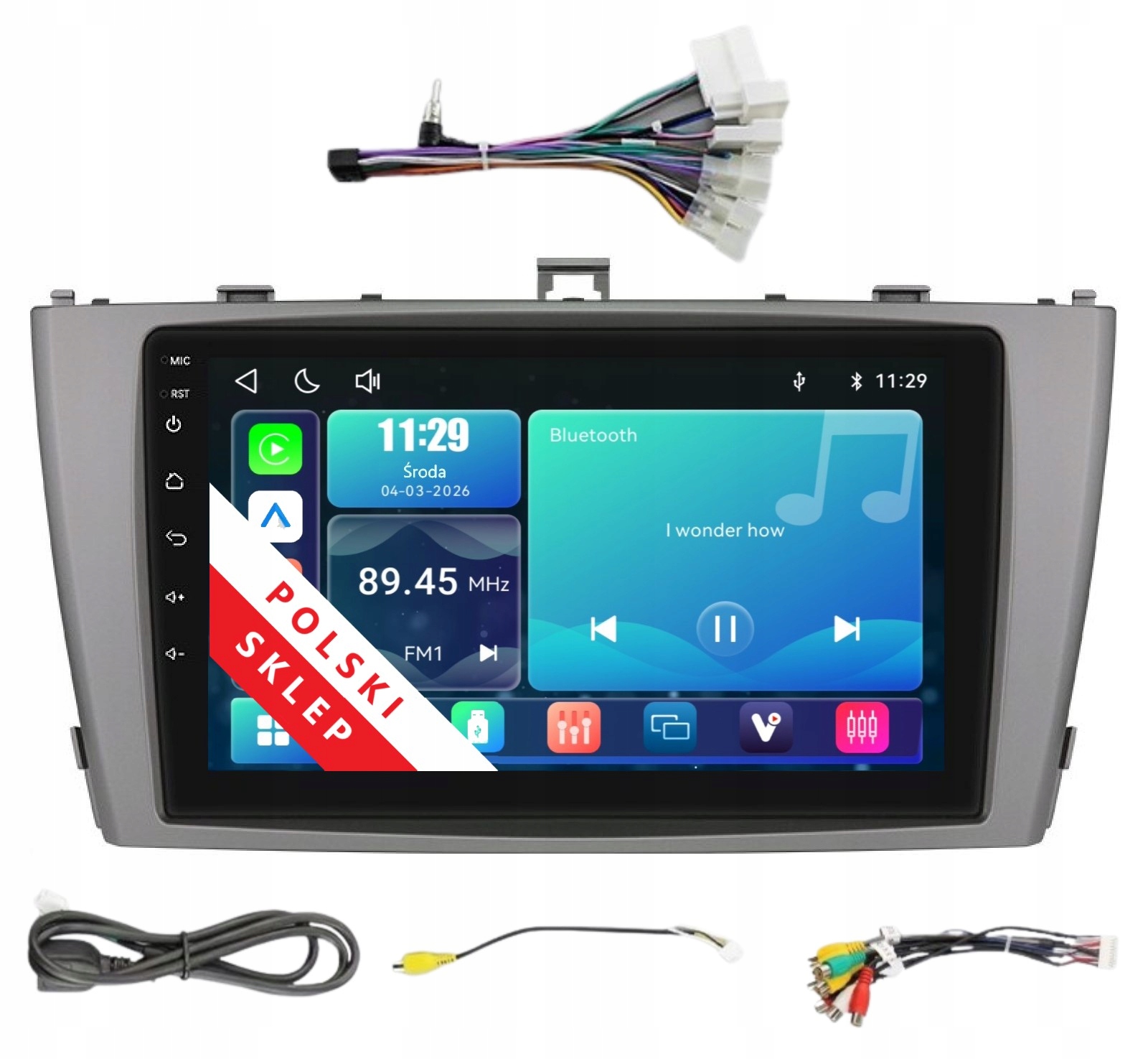 Rádio 2DIN Navigácia Linux Toyota Avensis T27 Apple Carplay Android Auto