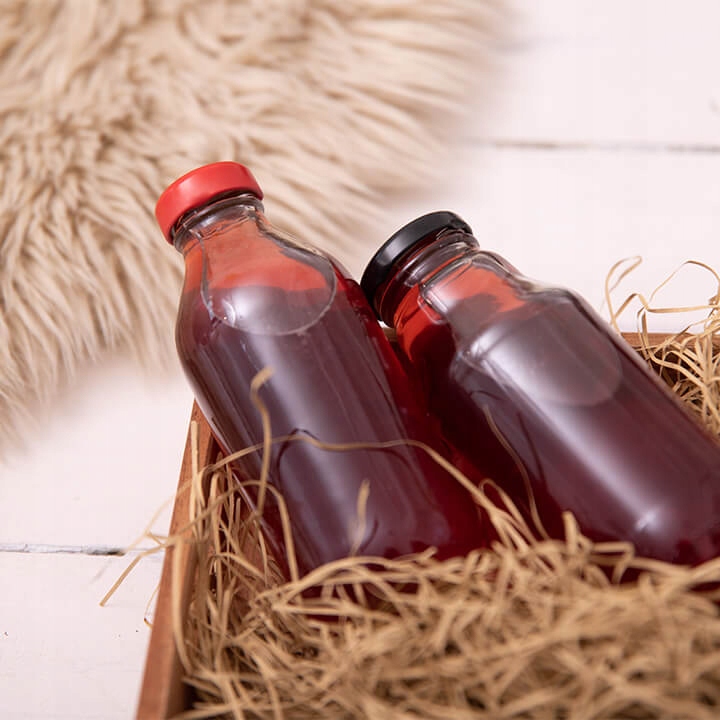 10x BUTELKA NA SOK KUBUŚ SOCZEK 330ml + ZAKRĘTKA BUTELKI SZKLANE NA SYROP Rodzaj słoiki i zakrętki