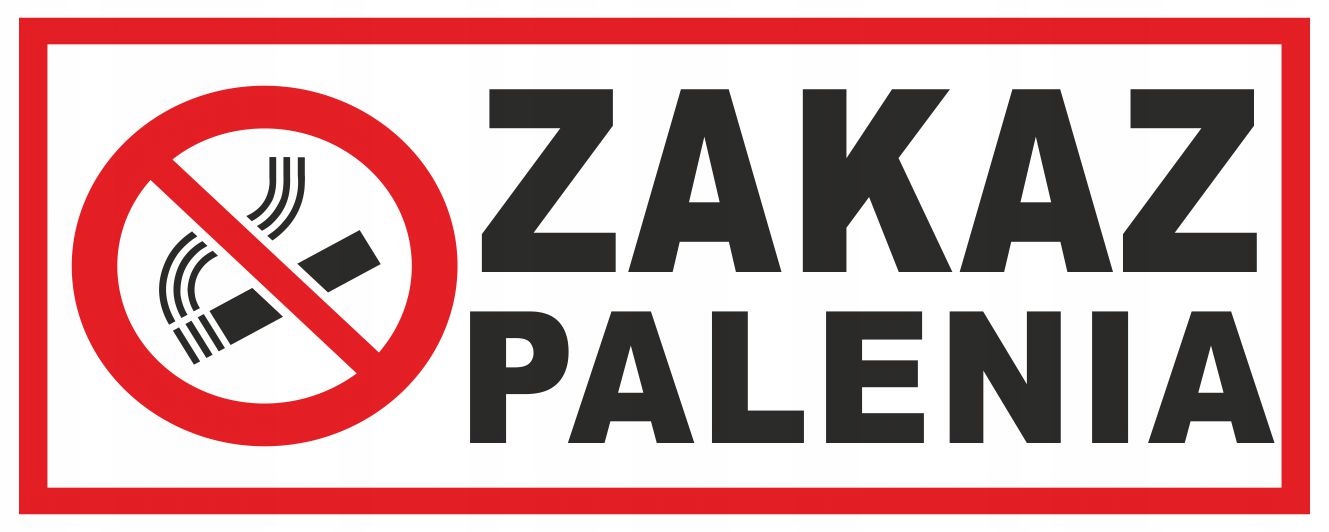 

Naklejka Znak Zakaz Palenia 12x5cm