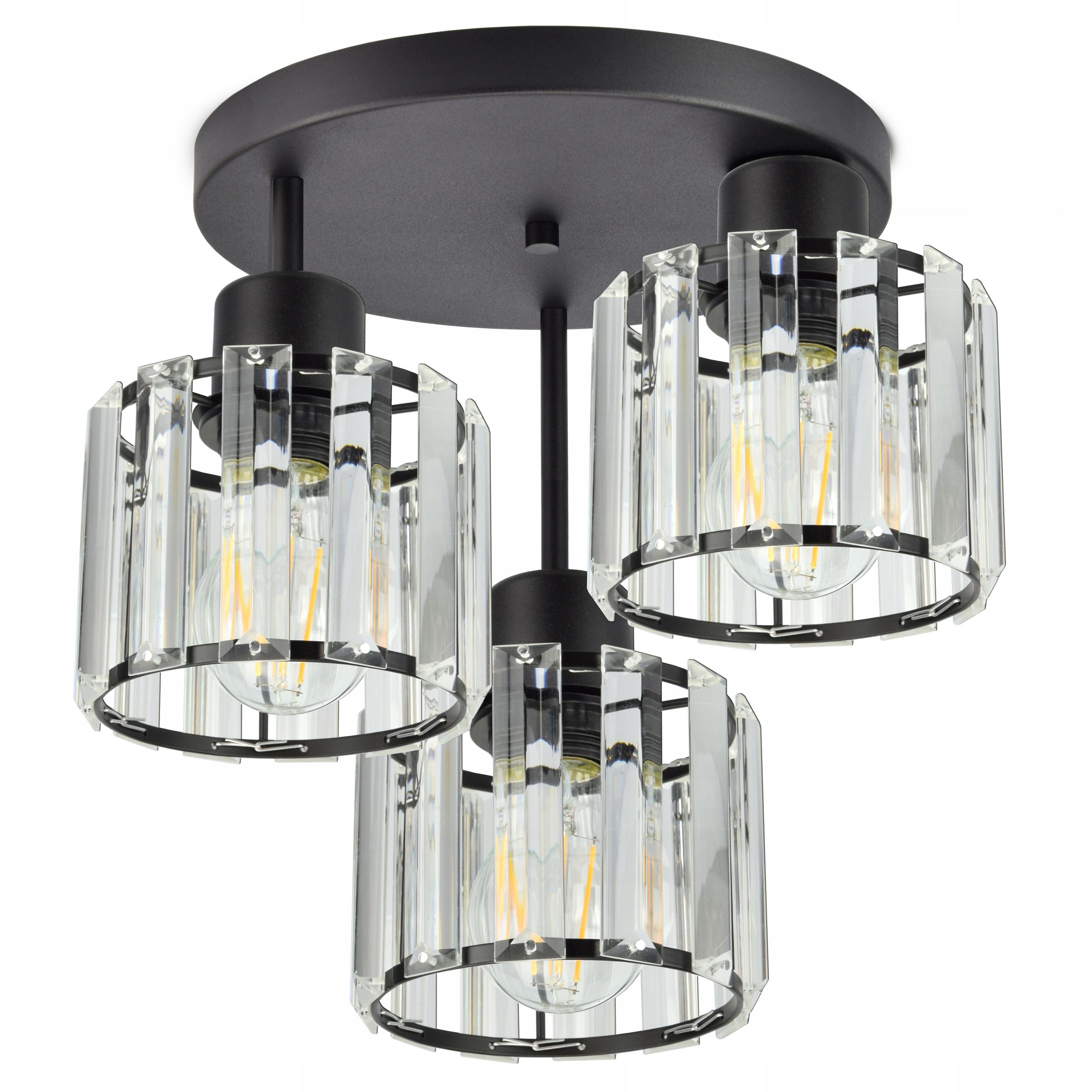 

Szklana Lampa Wisząca Sufitowa Żyrandol Plafon Led