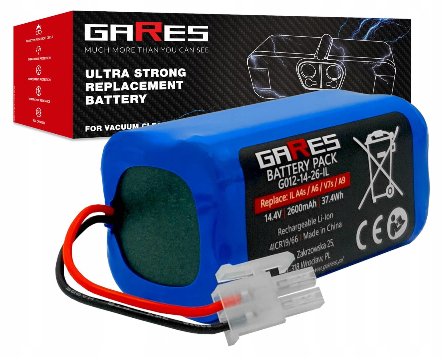 Bateria Akumulator do Ilife Zaco A4 A4s A6 V7s A8 A9 A9s X620 14,4V 2,6Ah