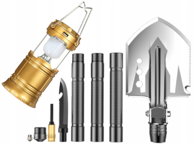 Skládací vojenská lampa 12v1 výkonná Led lampa