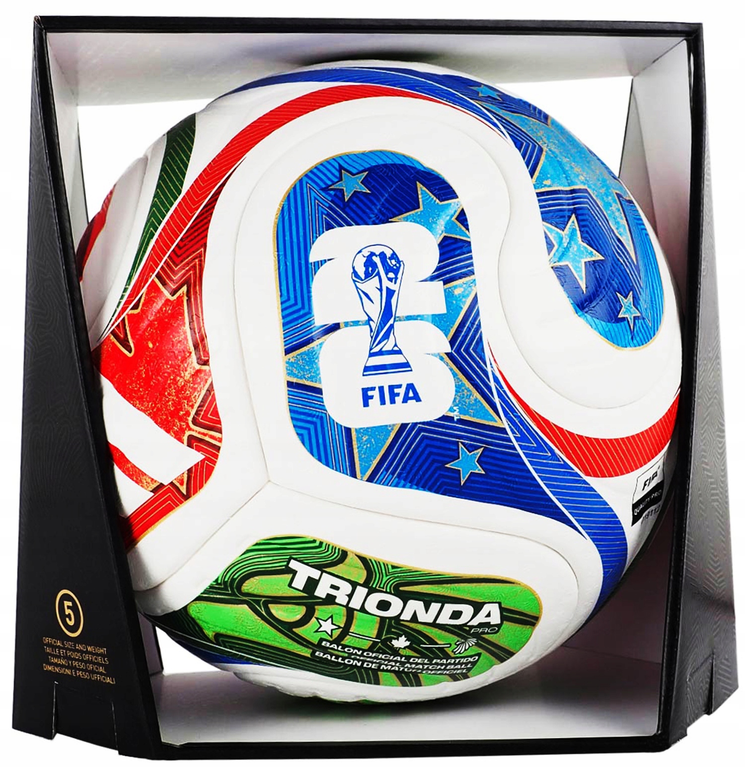 Adidas Piłka Nożna Meczowa Fifa World Cup 2026 Trionda Pro JD8021 r 5