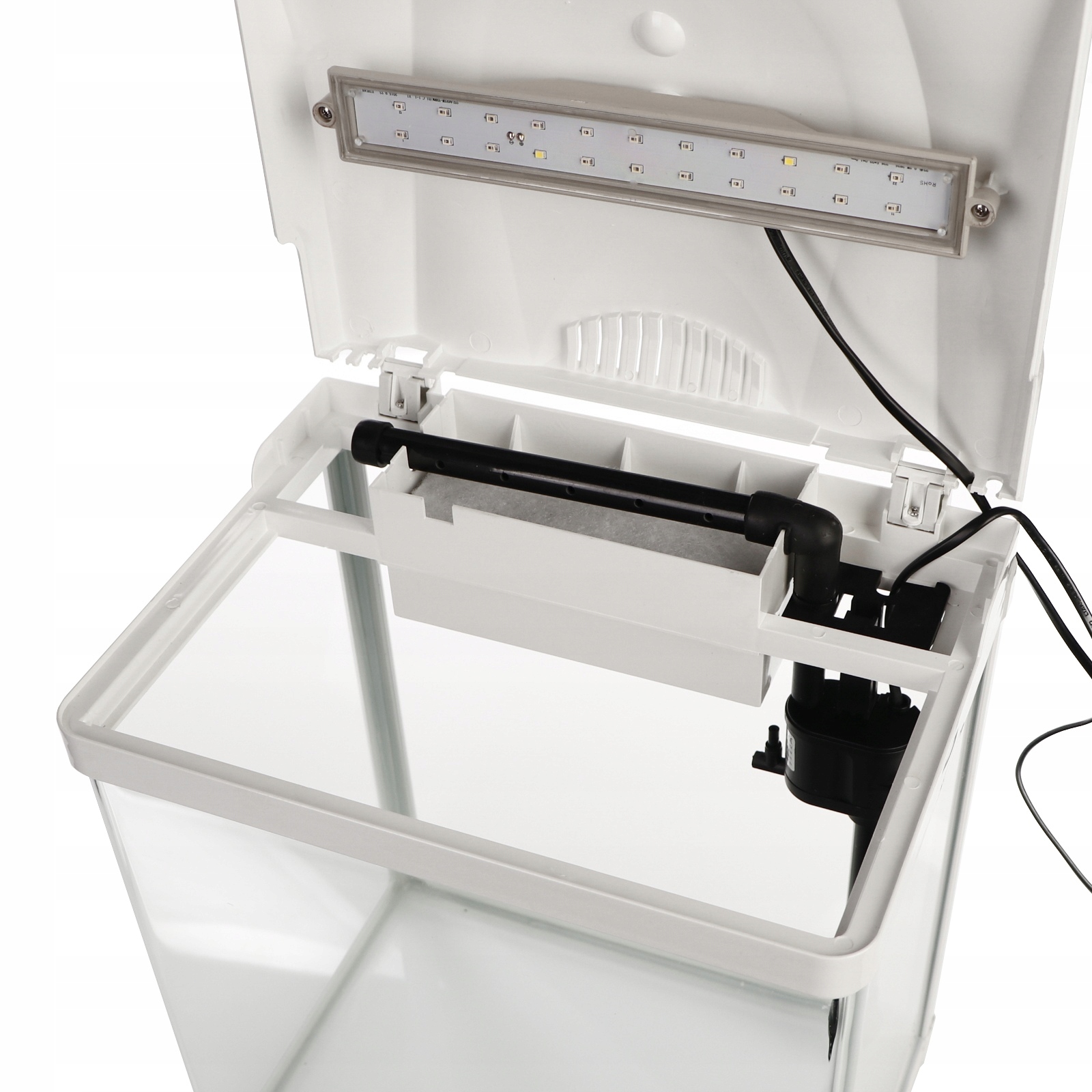 Akwarium Z Kompletnym Wyposażeniem 19l Do Biura Dla Dzicka Białe