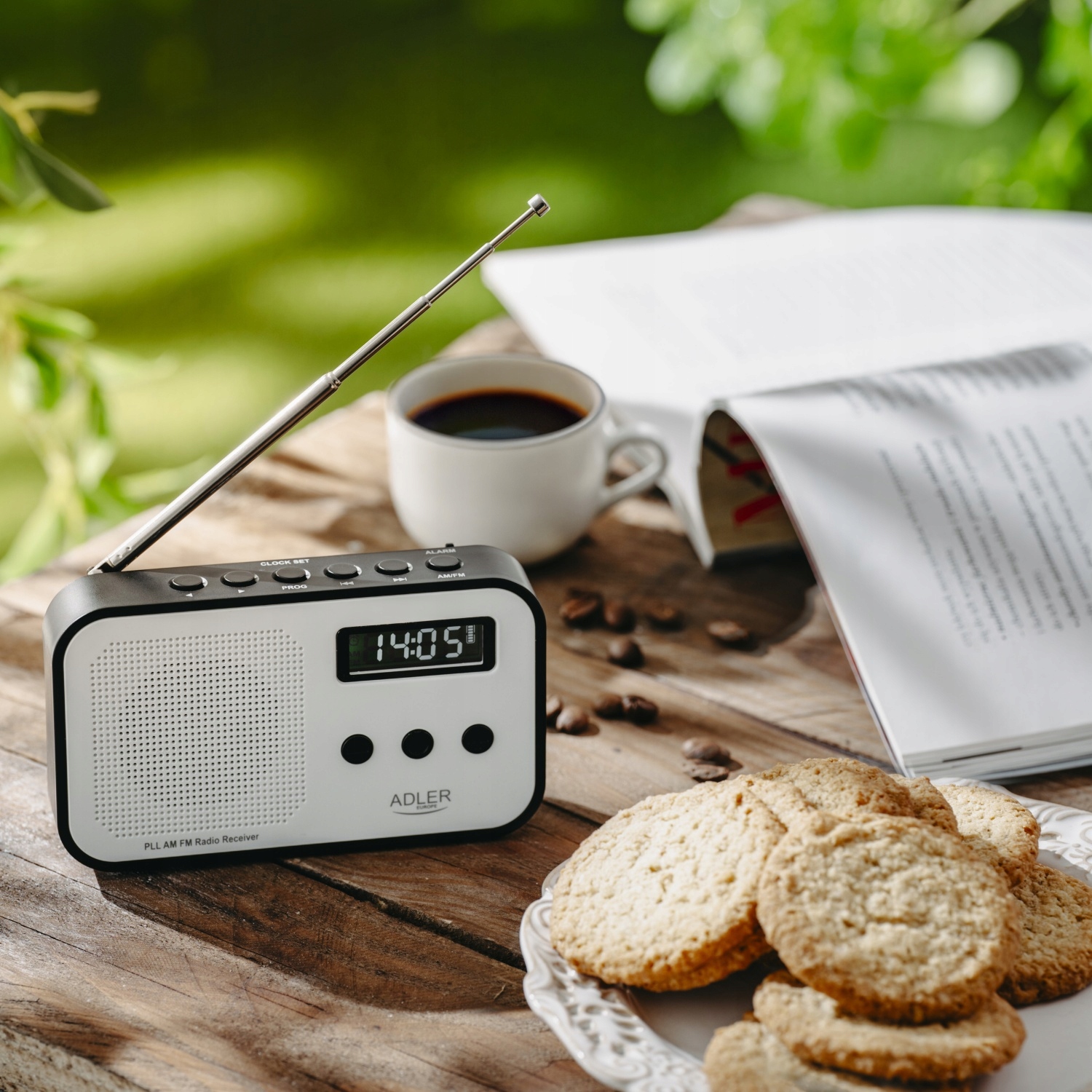 Radio Cyfrowe PLL AM/FM AD 1907 - Zegar, Budzik, USB-C