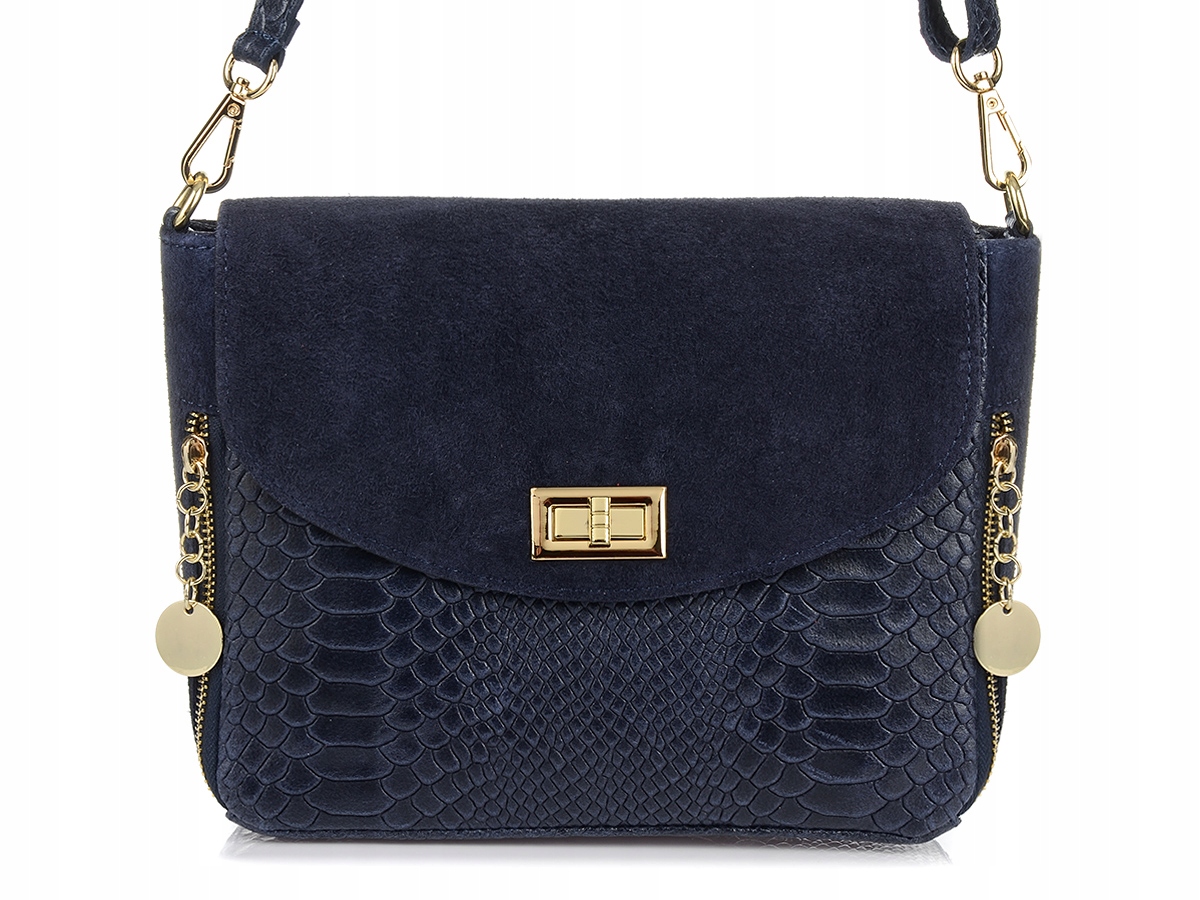 

Torebka Skórzana listonoszka damska skóra włoska