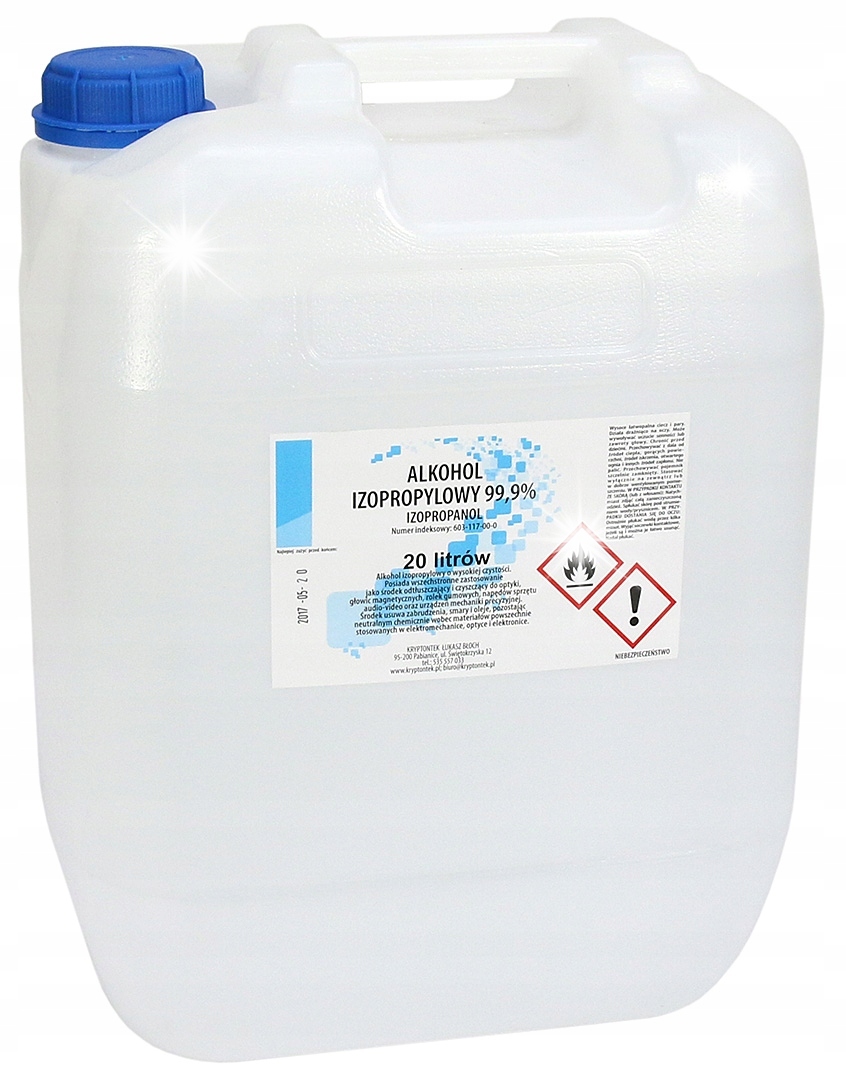ALKOHOL IZOPROPYLOWY IZOPROPANOL IPA 99,9% 20L K