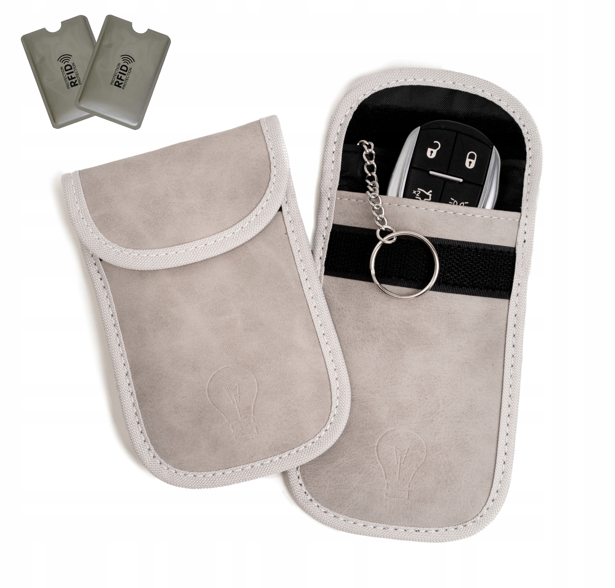 

2x Pokrowiec na kluczyk Keyless Etui Blokada Szary