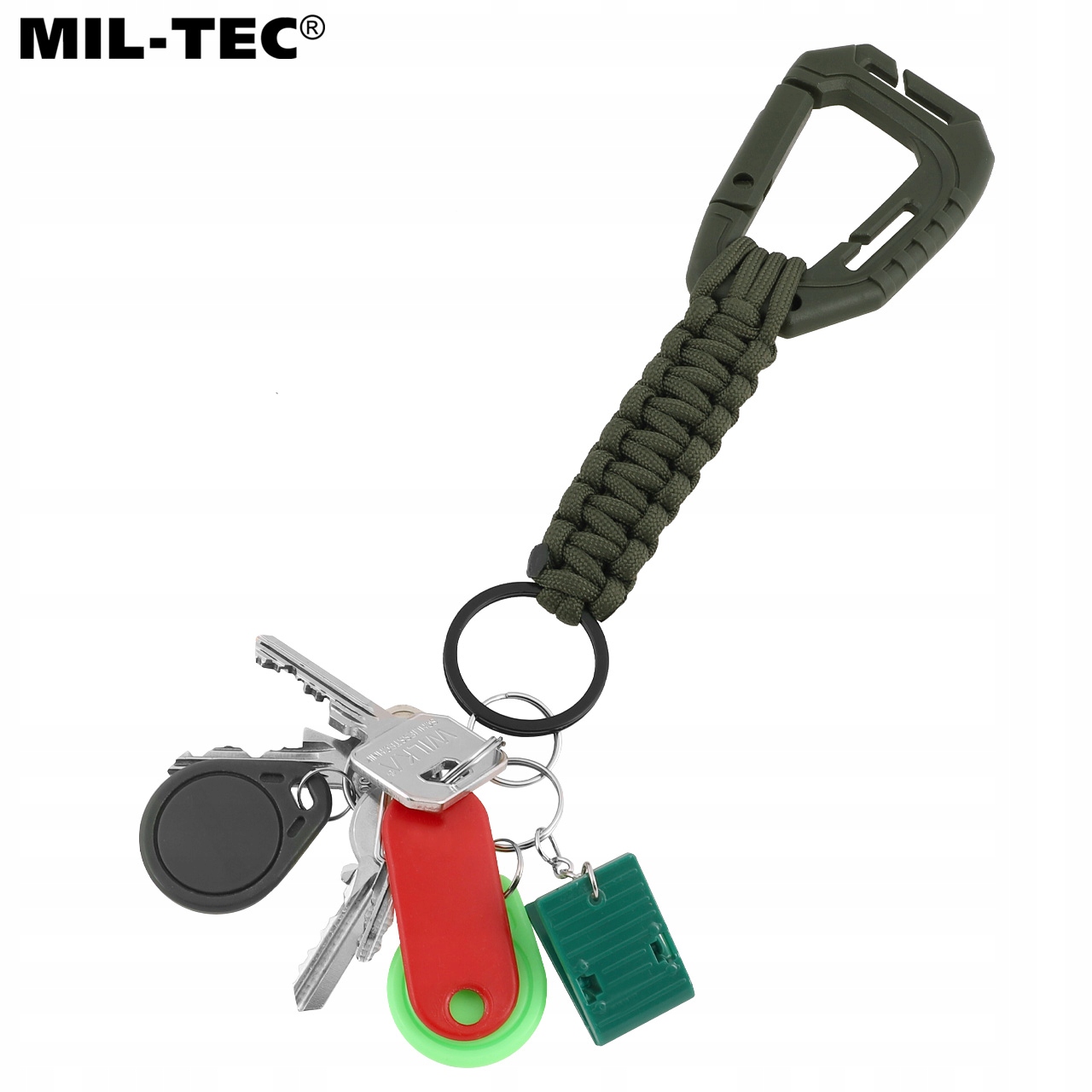 BRELOK DO KLUCZY KARABIŃCZYK LINKA PARACORD OLIVE Mechanizm inny
