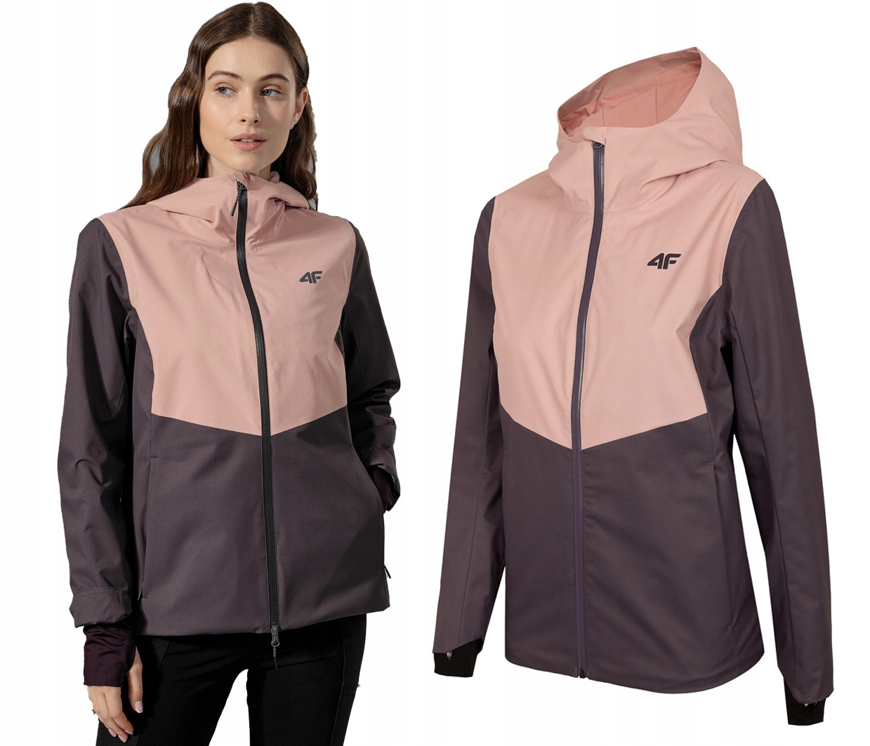 Trekkingowa kurtka damska 4F KUD060 różowa XL