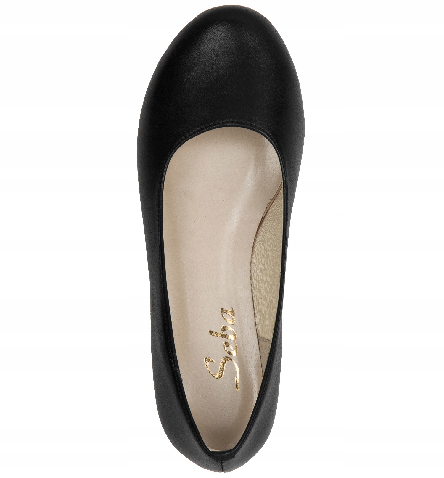 Balerinki C507 czarne szerokie stopy tęgość H 43 Wzór dominujący bez wzoru