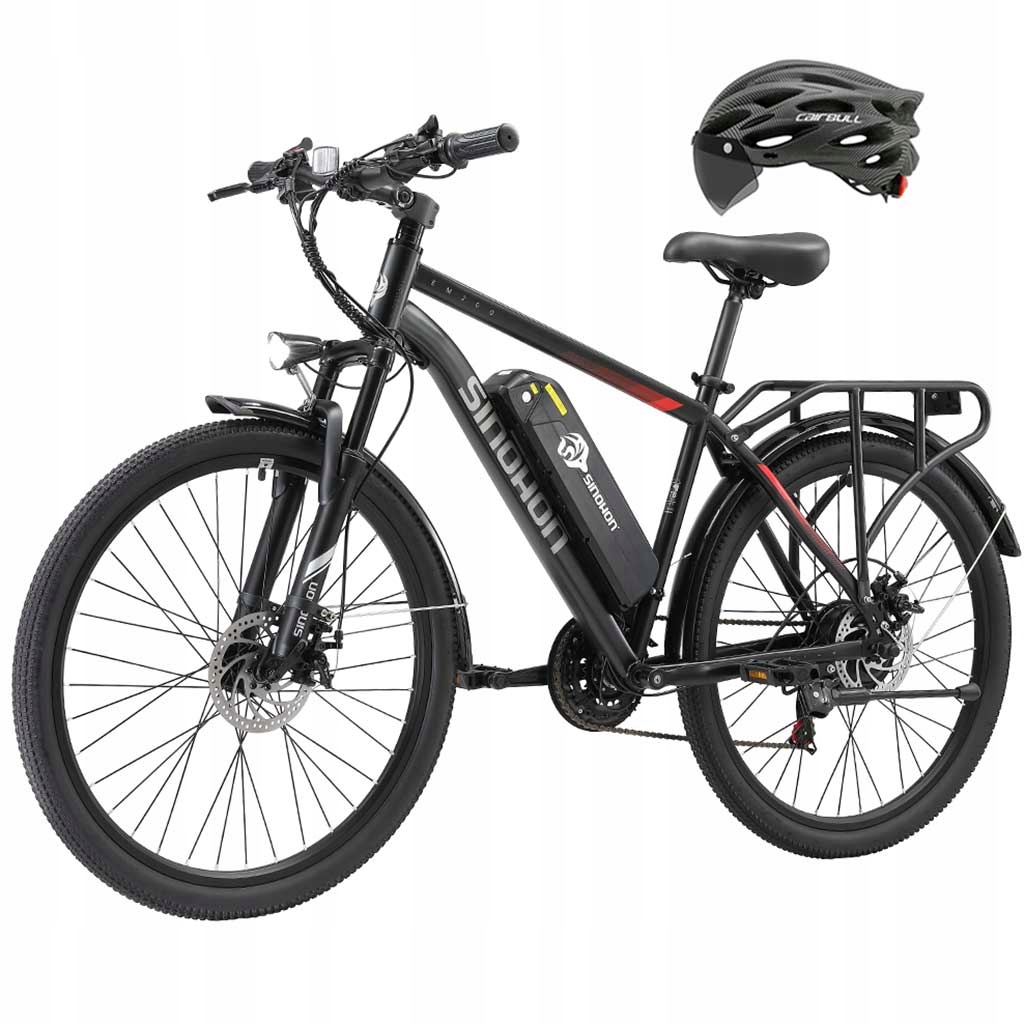 Sinohon EM200 Zadní nosič Elektrický bicykl Peak 750W 48V12.5Ah 45km/h 21 rychlostí